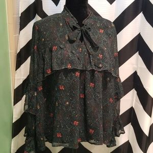 Lucky Brand Ruffle Blouse XL